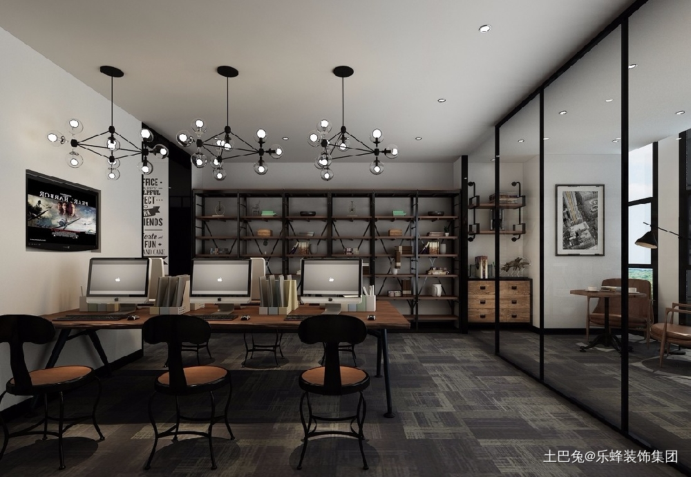 现代简约60m²个人工作室，演绎西方美学意境